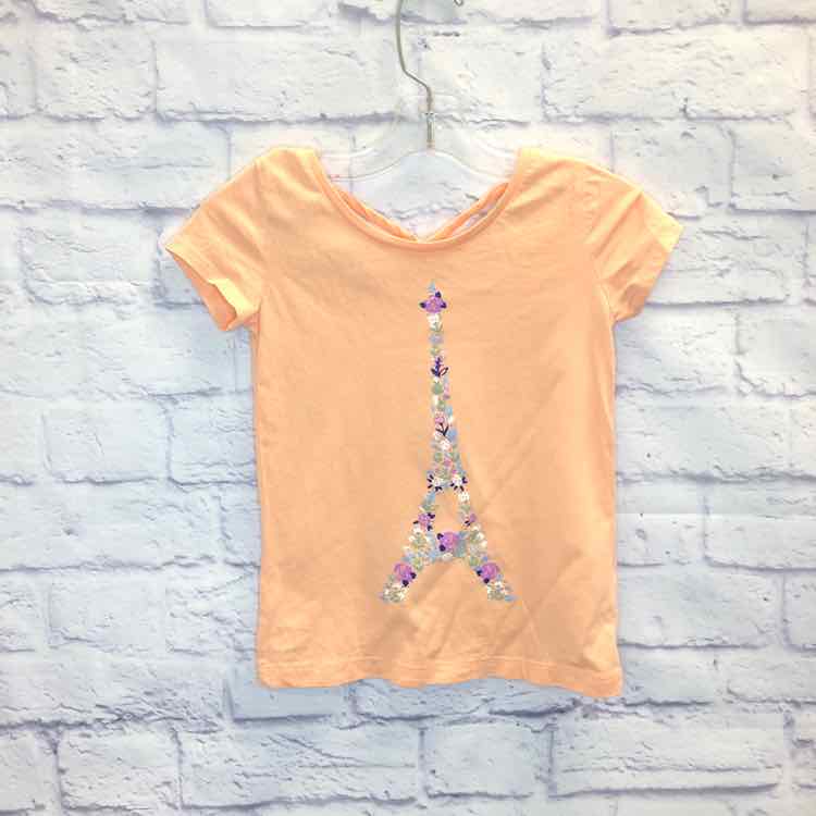 Carters Orange Size 5 Girls Short Sleeve Shirt