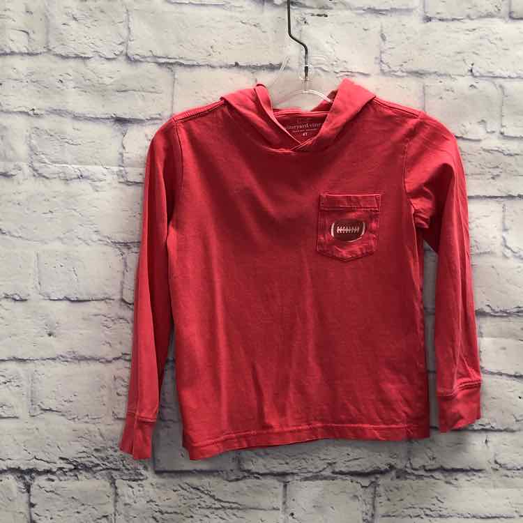 Vineyard Vines Red Size 4T Boys Long Sleeve Shirt