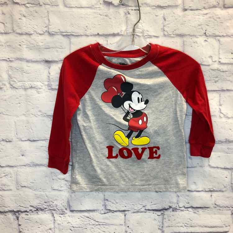 Mickey Red Size 4T Boys Long Sleeve Shirt