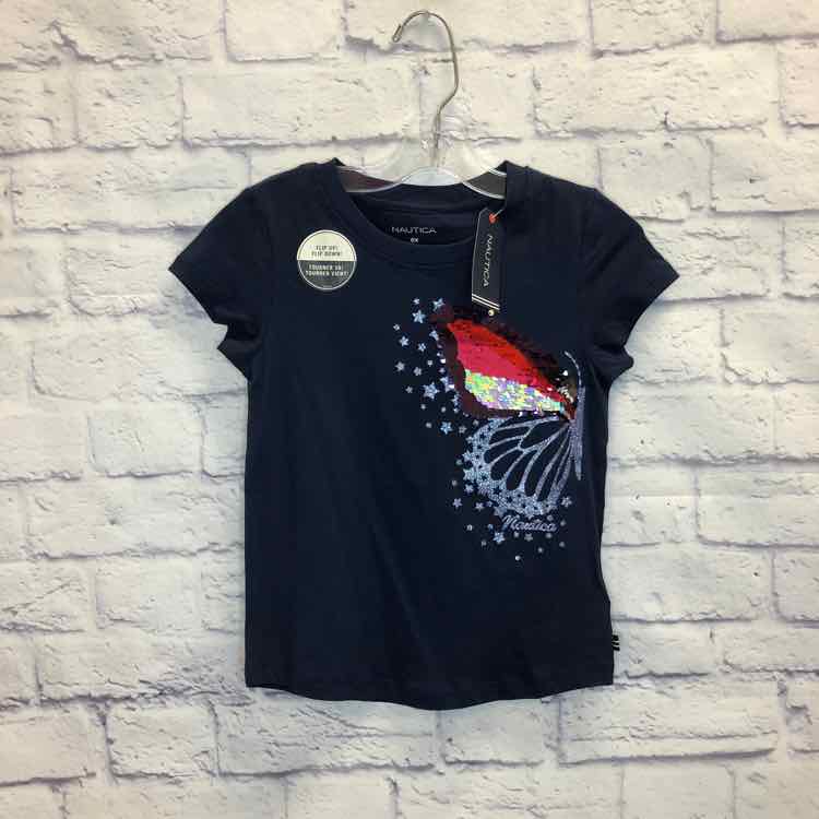 Nautica Navy Size 6X Girls Short Sleeve Shirt