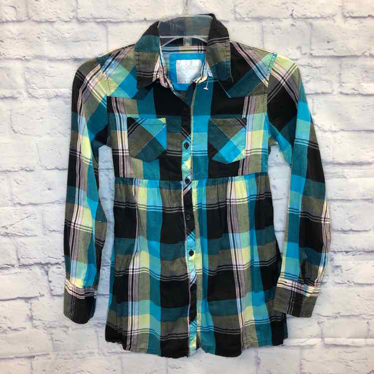 Justice Plaid Size 12 Girl Polo or Button Down