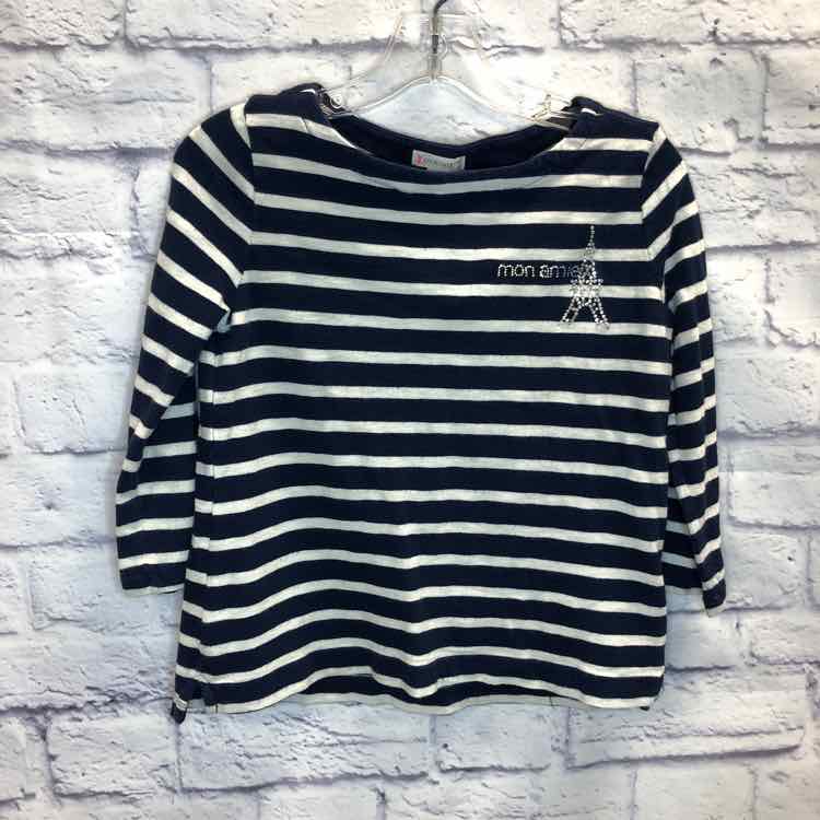 Crewcuts Stripe Size 8 Girls Long Sleeve Shirt