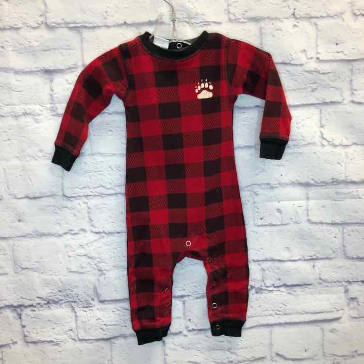 Lazy One Red & Black Size 6 Months Onesie Flapjack