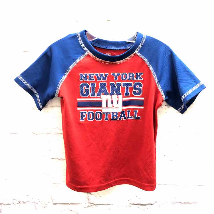 NY Giants Red Size 3T Boys Short Sleeve Shirt