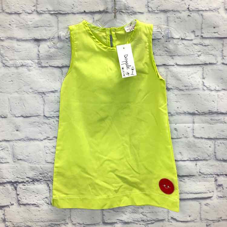 Smiling Button Green Size 4T Girls Dress
