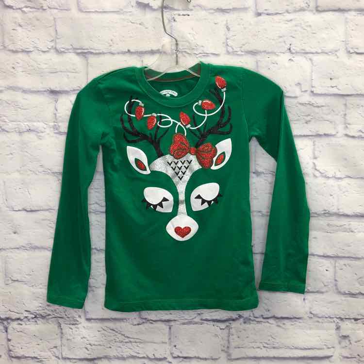 Holiday Time Green Size 4T Girls Long Sleeve Shirt