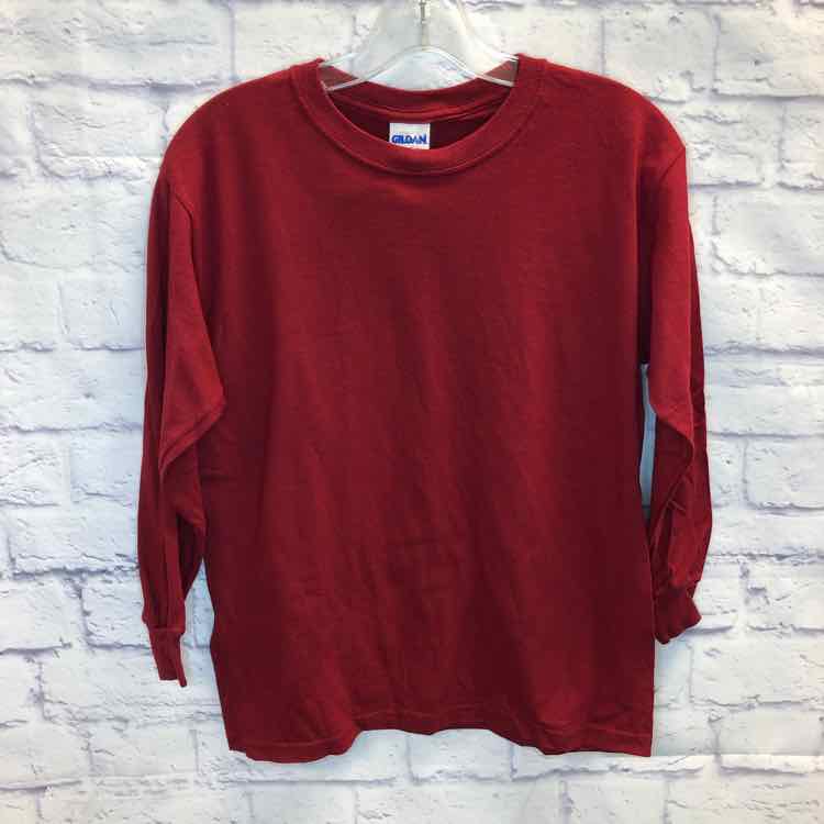 Gildan Red Size 12 Boys Long Sleeve Shirt
