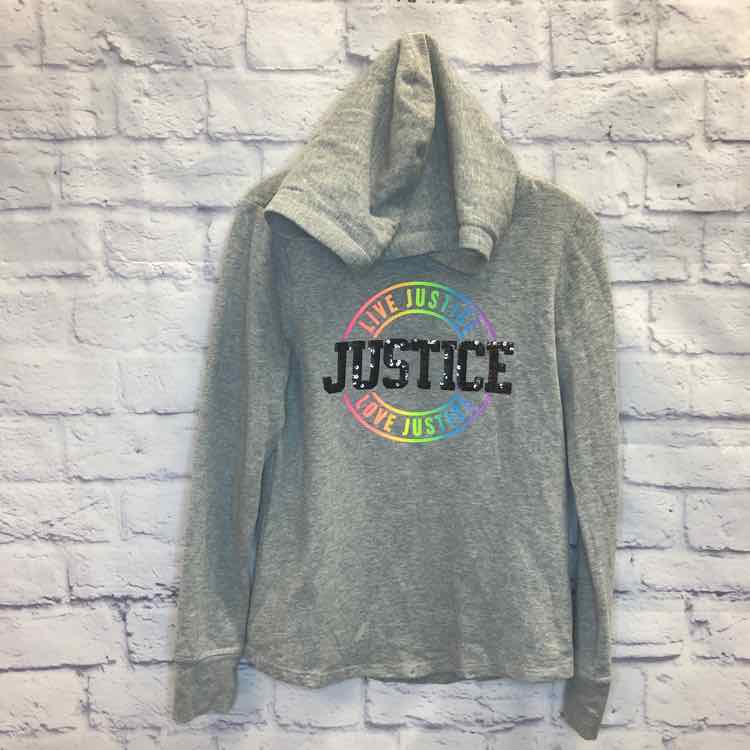 Justice Gray Size 8 Girls Sweatshirt/Hoodie