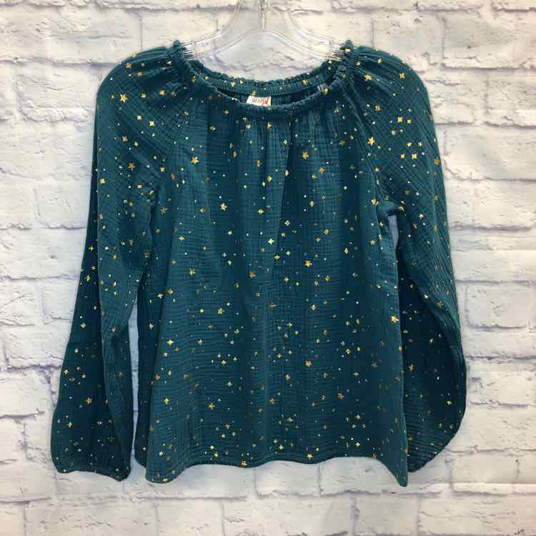Cat & Jack Green Size 14 Girls Long Sleeve Shirt
