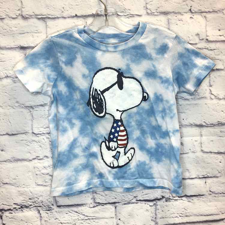 Peanuts Blue Size 4T Boys Short Sleeve Shirt