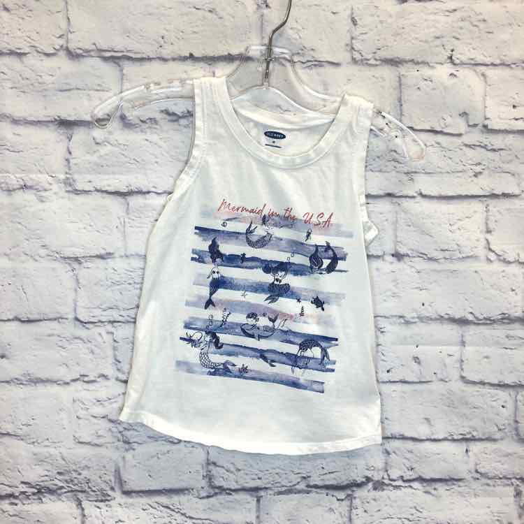 Old Navy White Size 4T Girls Tank Top