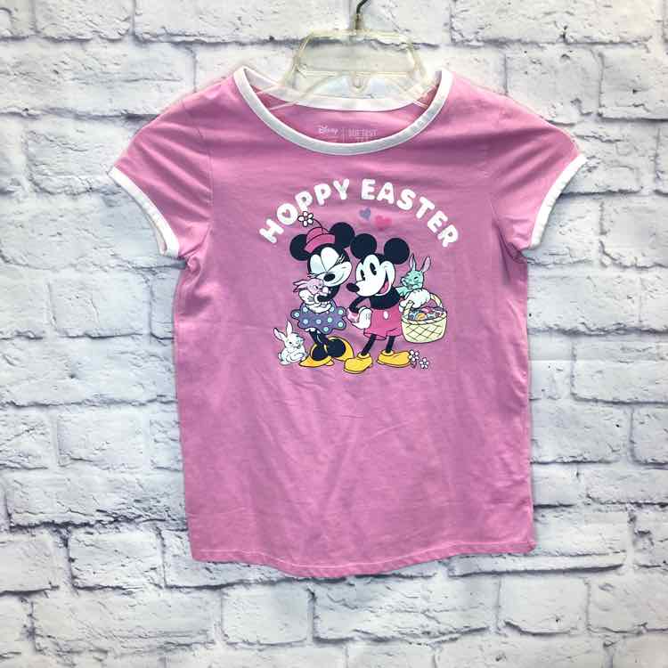 Disney Pink Size 10 Girls Short Sleeve Shirt