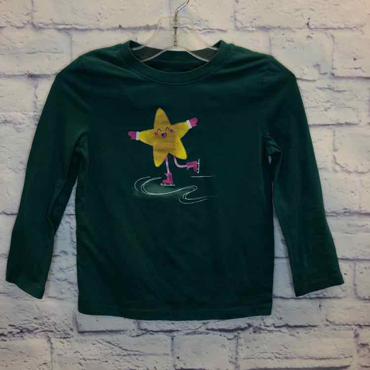 Cat & Jack Green Size 5 Girls Long Sleeve Shirt