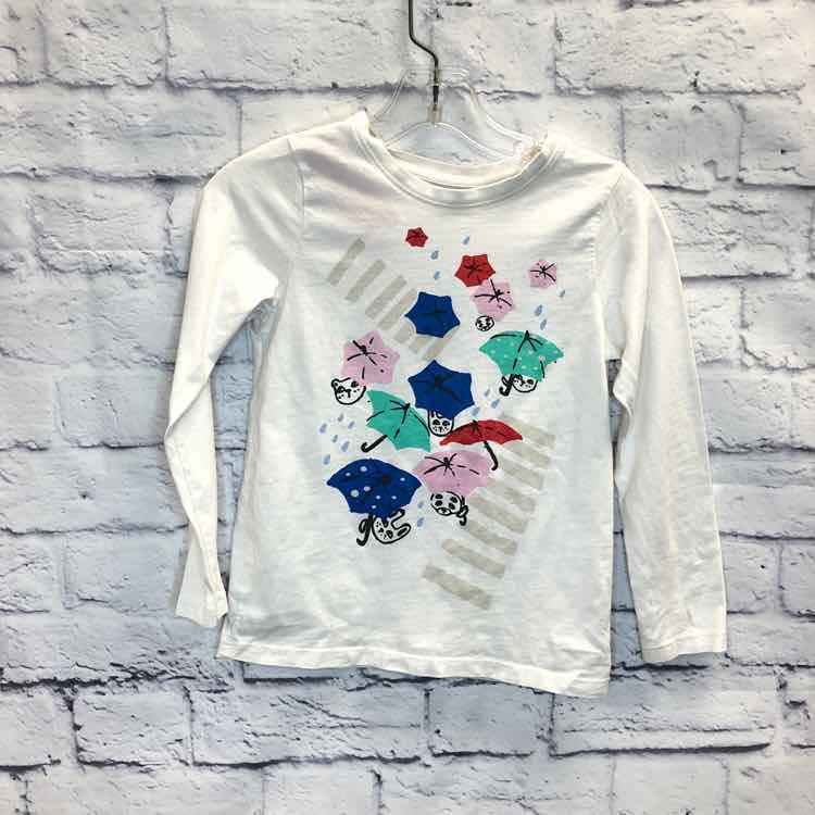 Tea White Size 6 Girls Long Sleeve Shirt