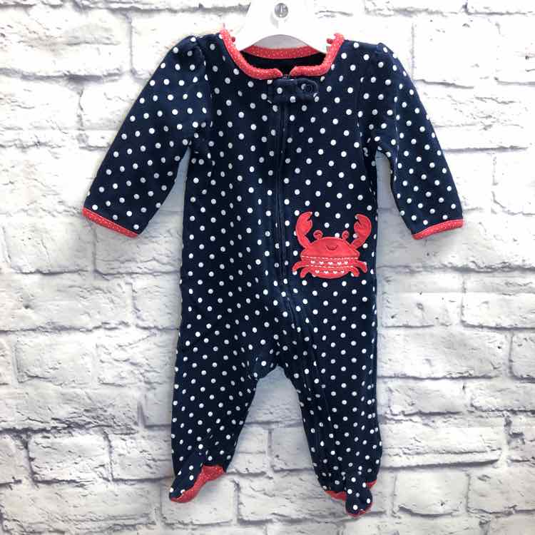 Just One You Navy Size 9 Months Girls Sleeper