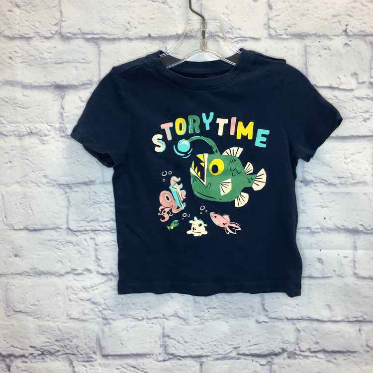 Old Navy Navy Size 2T Girls Short Sleeve Shirt