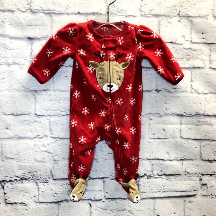 Just One You Red Size 3 Months Fleece Girls Sleeper