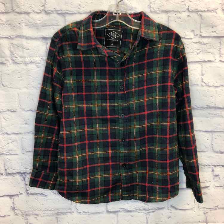 ROK Plaid Size 8 Boy Polo or Button Down