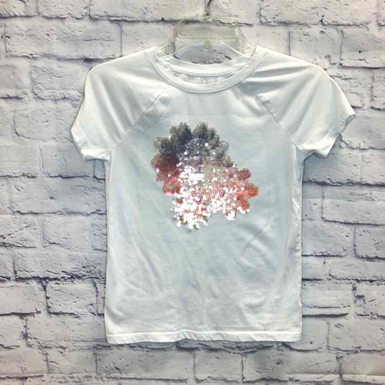 Cat & Jack White Size 10 Girls Short Sleeve Shirt