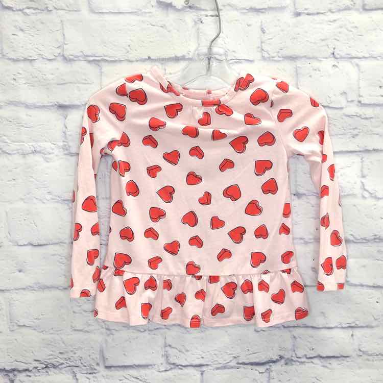 Carters Pink Size 4T Girls Long Sleeve Shirt