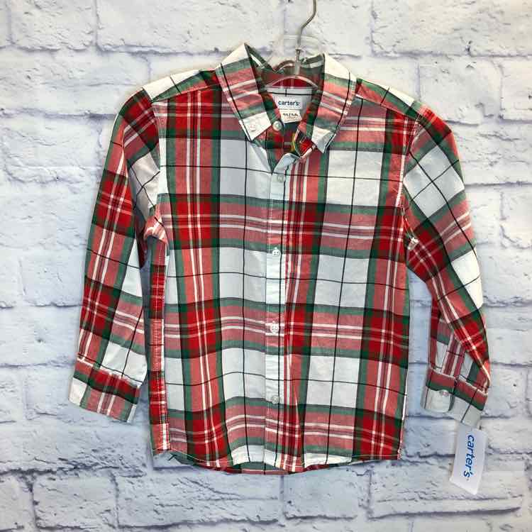 Carters Red & Green Size 4T Boy Polo or Button Down