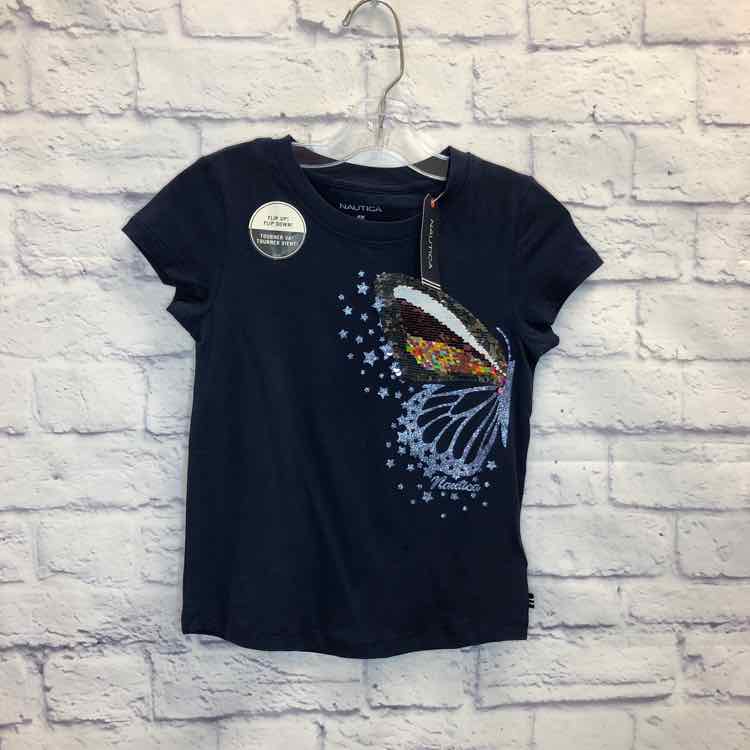 Nautica Navy Size 6X Girls Short Sleeve Shirt