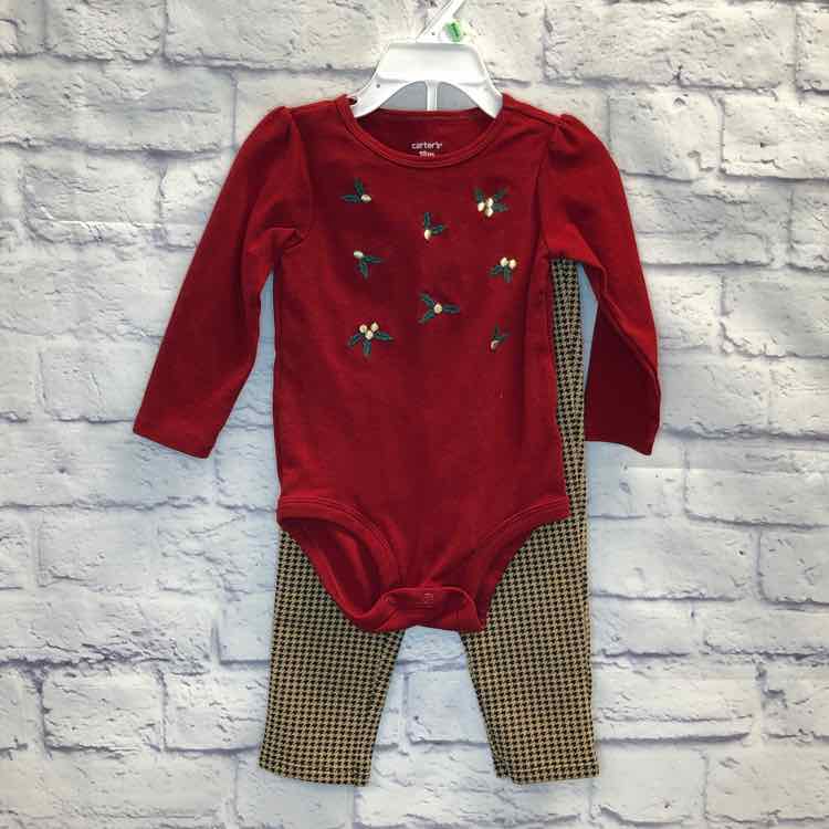 Carters Red Size 18 Months Girls 2 Piece Outfit
