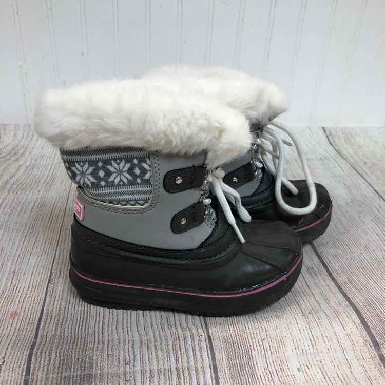 London Fog Gray Size 8 Girls Snow Boots