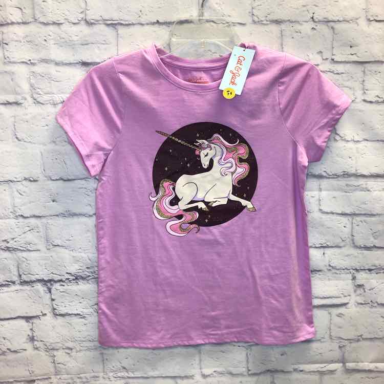 Cat & Jack Hearts Size 14 Girls Short Sleeve Shirt