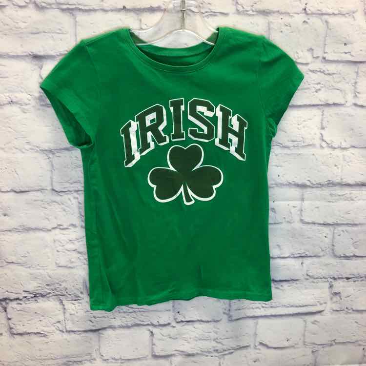 Childrens Place Green Size 7 Girls Short Sleeve Shirt