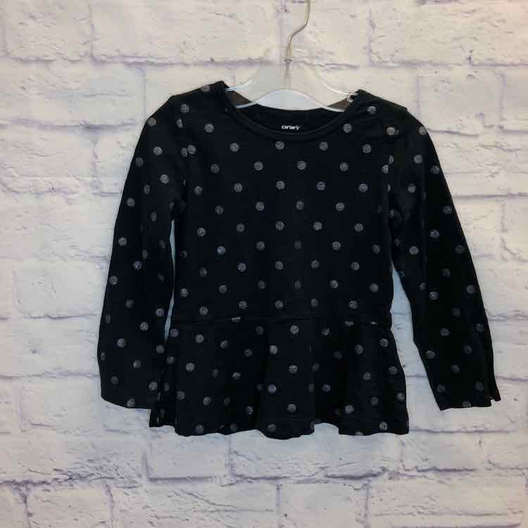 Carters Black Size 4T Girls Long Sleeve Shirt