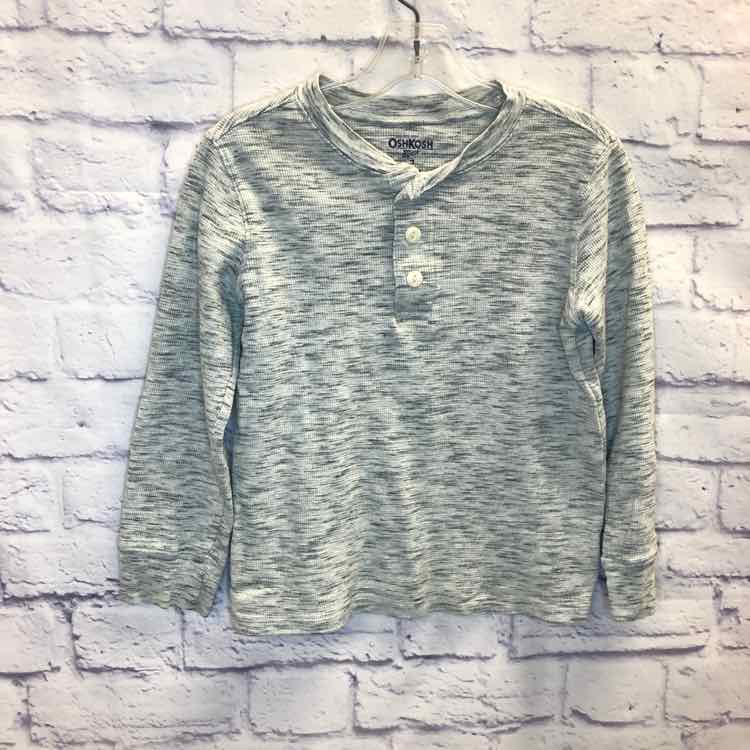 Oshkosh Gray Size 7 Boys Long Sleeve Shirt