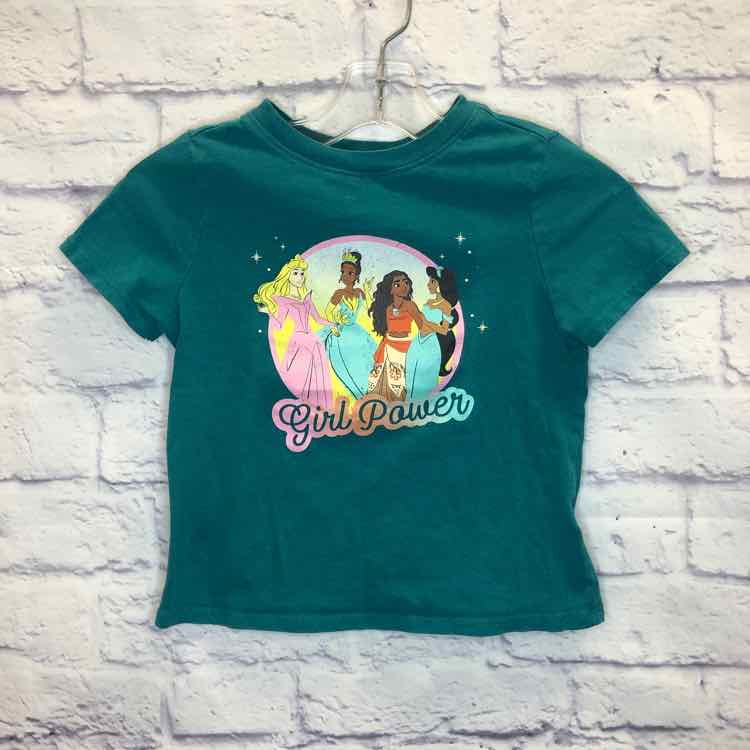 Disney Green Size 4T Girls Short Sleeve Shirt