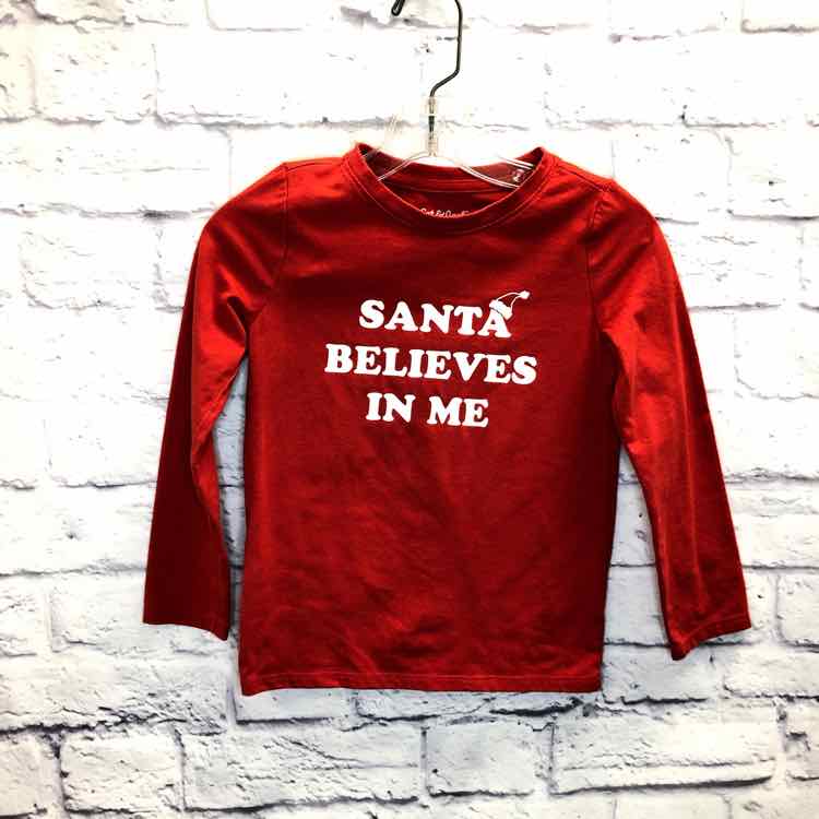 Cat & Jack Red Size 4T Girls Long Sleeve Shirt