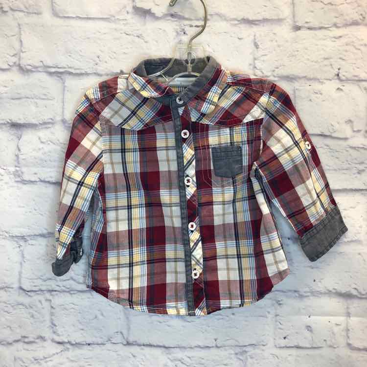 First Impressions Plaid Size 6-9 Months Boy Polo or Button Down