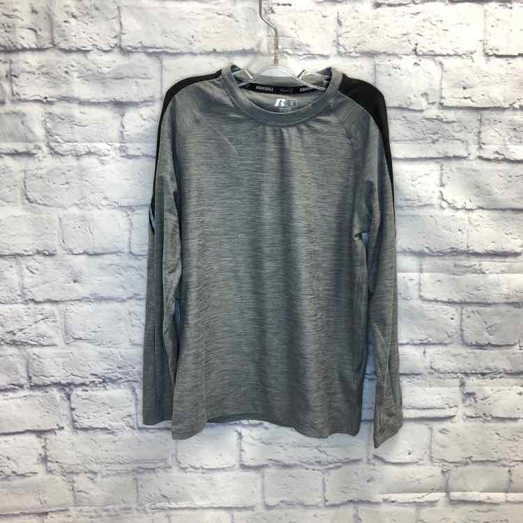 Russell Gray Size 8 Boys Long Sleeve Shirt