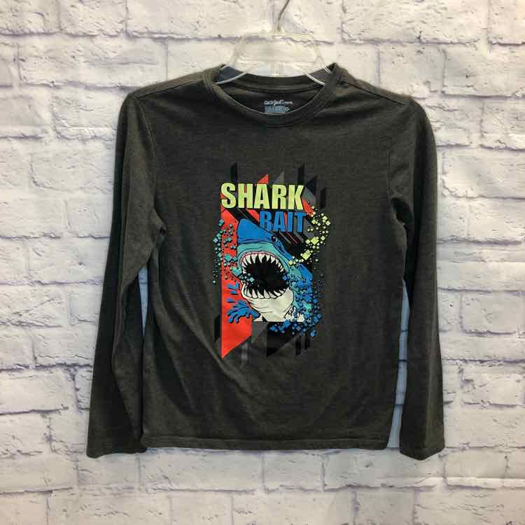 Cat & Jack Gray Size 10 Boys Long Sleeve Shirt