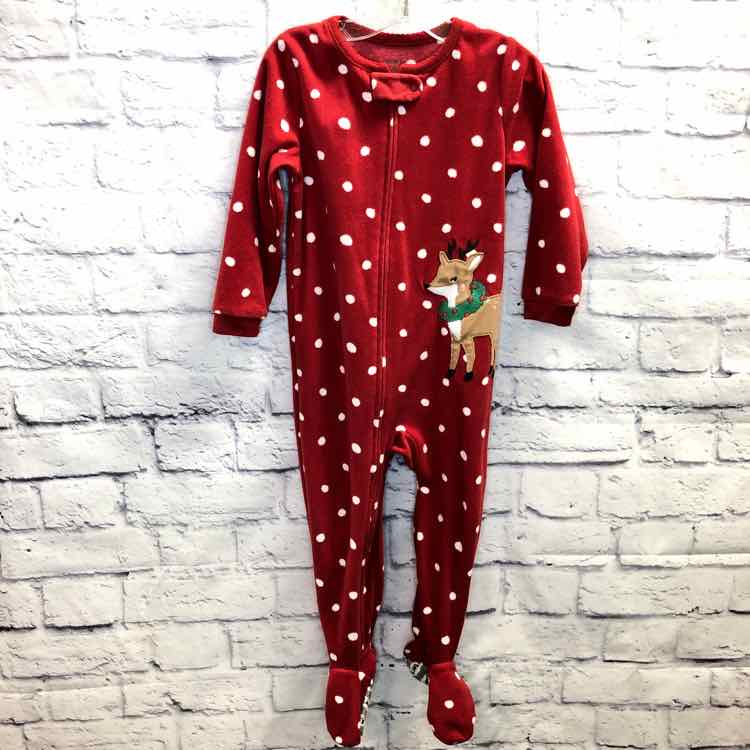 Carters Red Size 3T Fleece Girls Sleeper