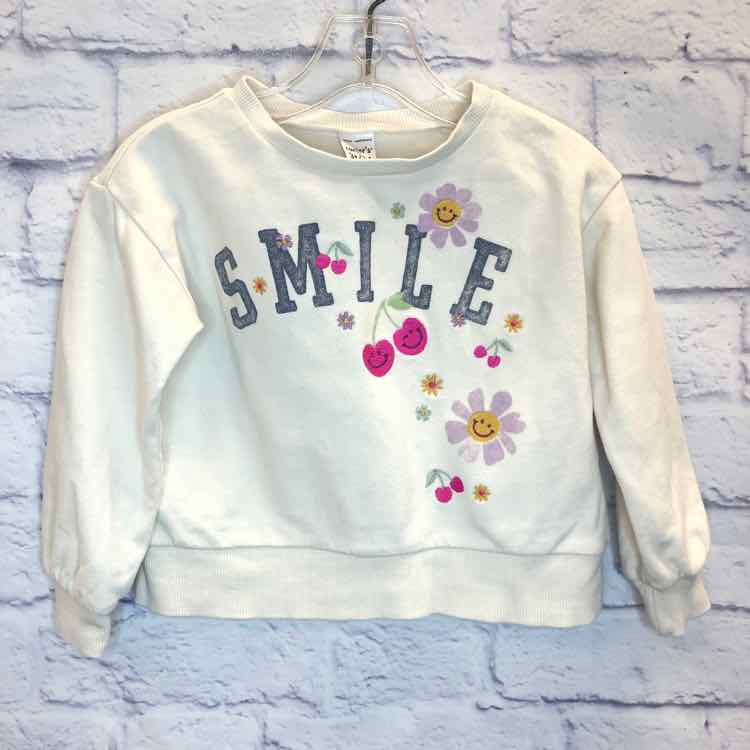 Carters Cream Size 3T Girls Sweatshirt/Hoodie