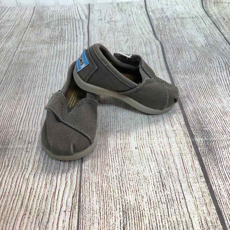 Toms Gray Size 3 Girls Casual Shoes