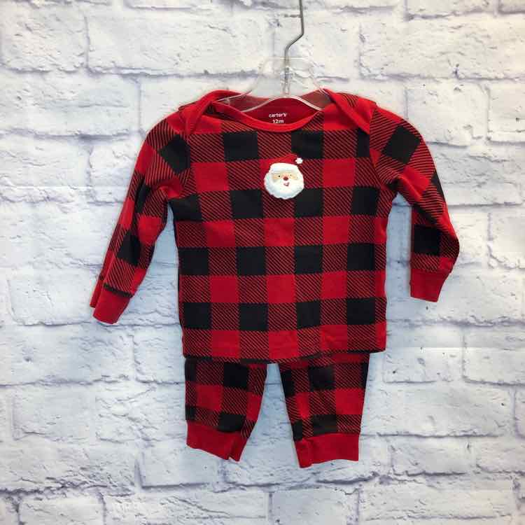 Carters Red & Black Size 12 Months Boys Pajamas