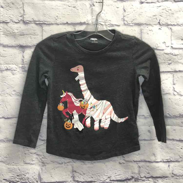 Old Navy Gray Size 4T Girls Long Sleeve Shirt