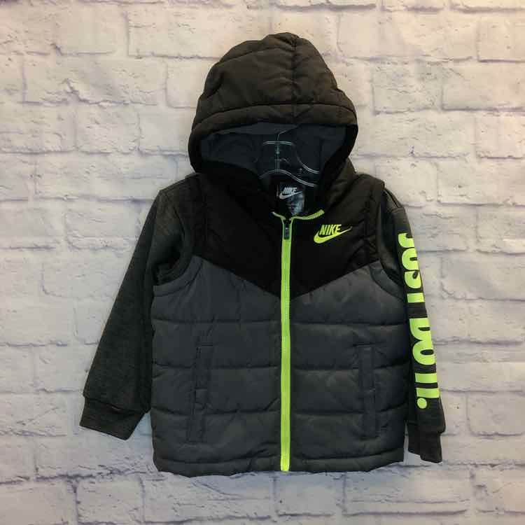 Nike Gray Size 4T Boys Coat/Jacket