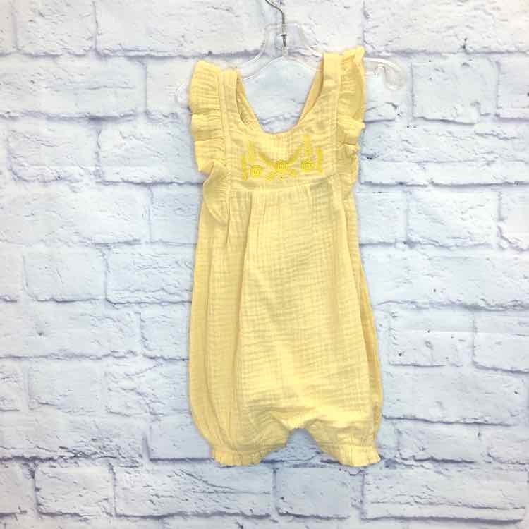 7 For All Mankind Yellow Size 3-6 Months Girls Romper