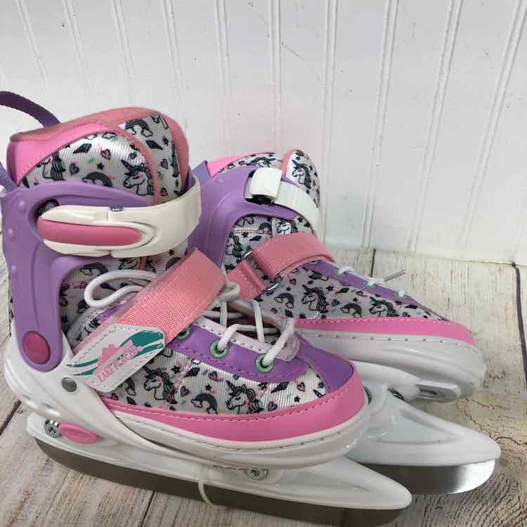 Lake Placid Girls Size 11-1 Unicorn Print Adjustable Ice Skates