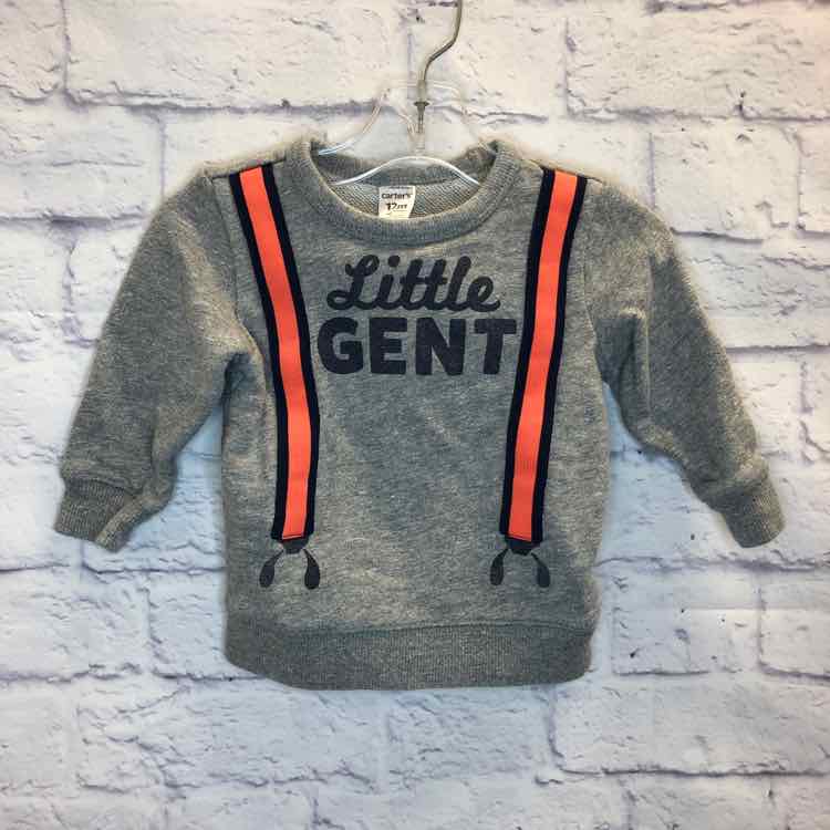 Carters Gray Size 12 Months Boys Sweatshirts/Hoodie