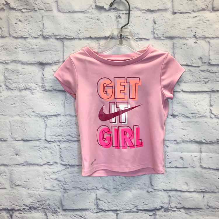 Nike Pink Size 3T Girls Short Sleeve Shirt