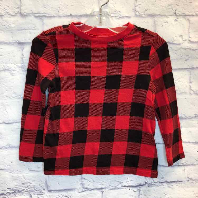 Old Navy Red & Black Size 4T Boys Long Sleeve Shirt
