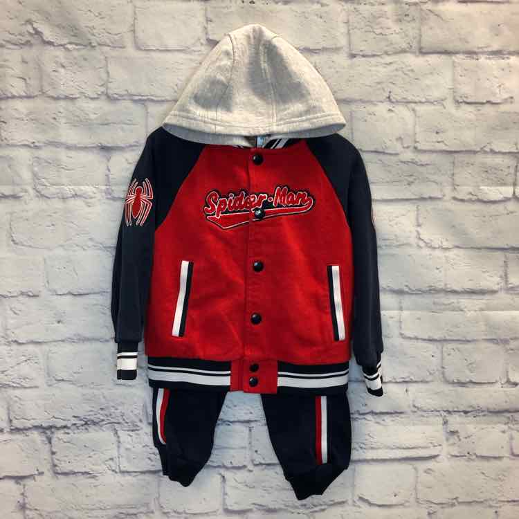 Spiderman Red Size 4T Boys 2 Piece Outfit