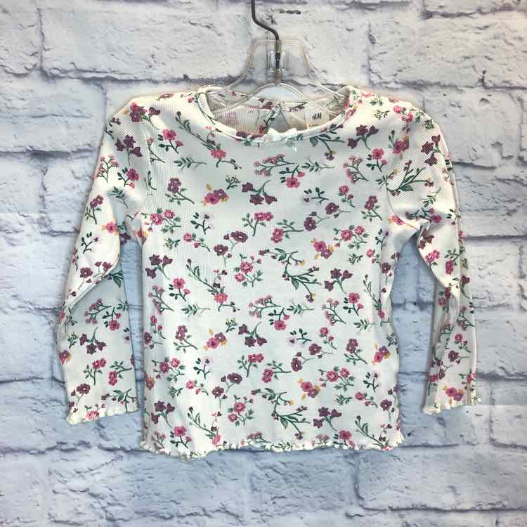 H&M Floral Size 2T Girls Long Sleeve Shirt
